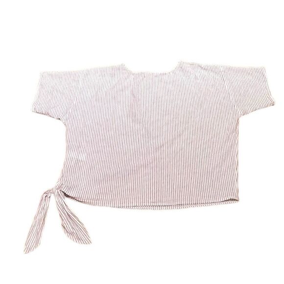 Michael Kors Women’s Linen Blend Purple Pin Stripe Batwing Top, Size L, EUC - Picture 2 of 6